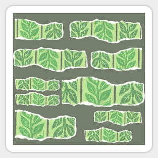 Green Plant Pattern Sticker